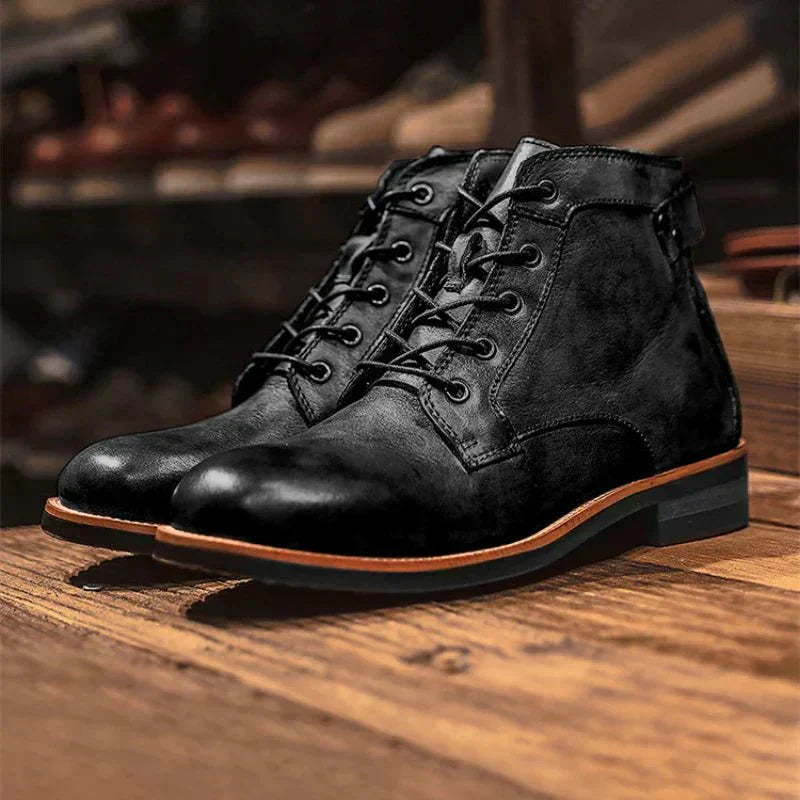 Botines vintage con cordones para hombre con diseño clásico y resistente