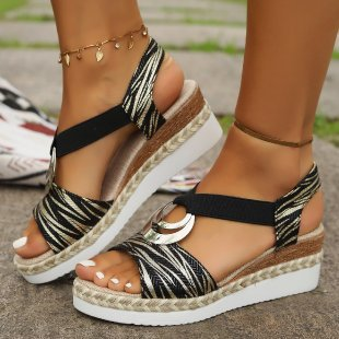 Benedita - Sandalias cómodas y ergonómicas con tacón de cuña