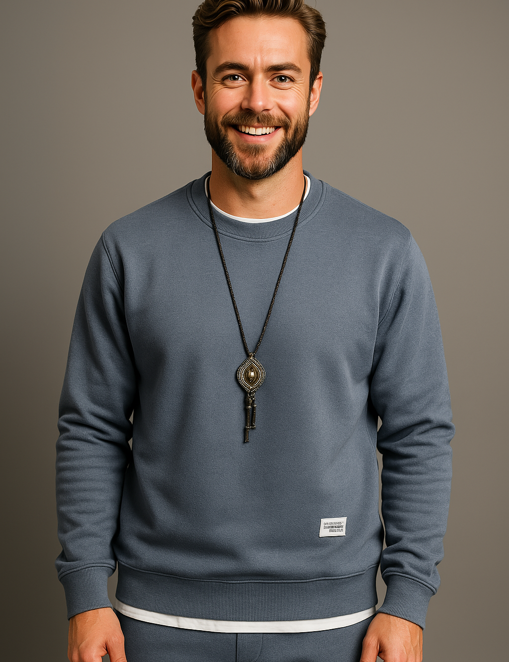 Conjunto de ropa deportiva de dos piezas para hombre con camiseta de cuello redondo