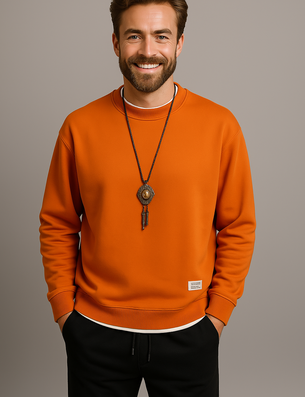 Conjunto de ropa deportiva de dos piezas para hombre con camiseta de cuello redondo