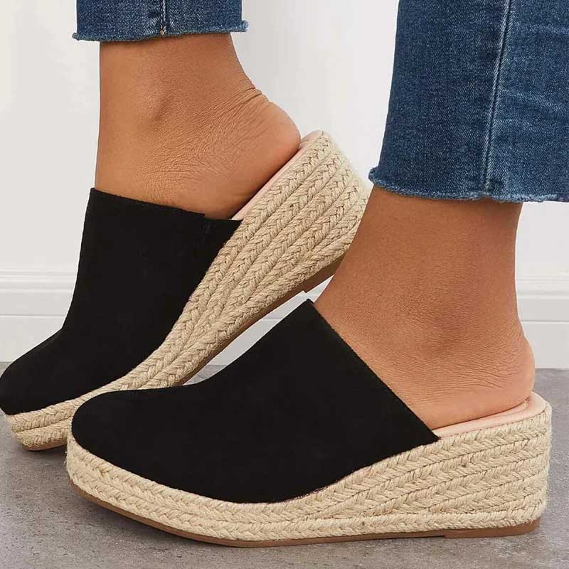 Sandalias de cuña informales para mujer
