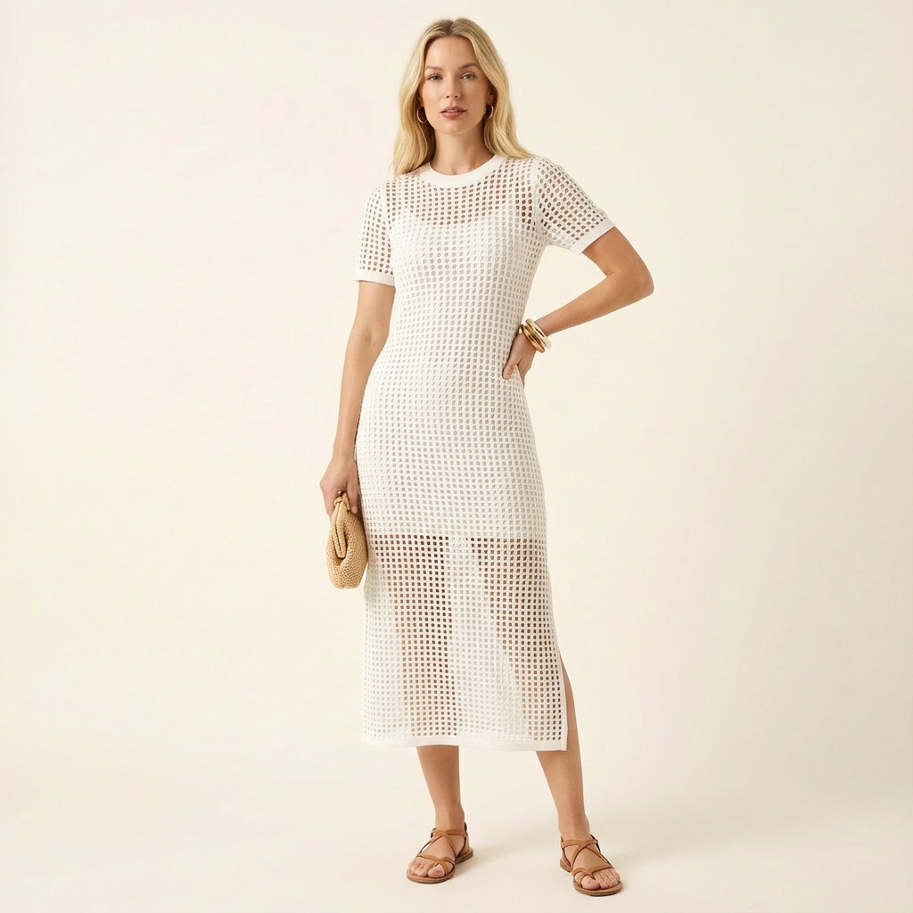 Calina | Vestido largo con corte