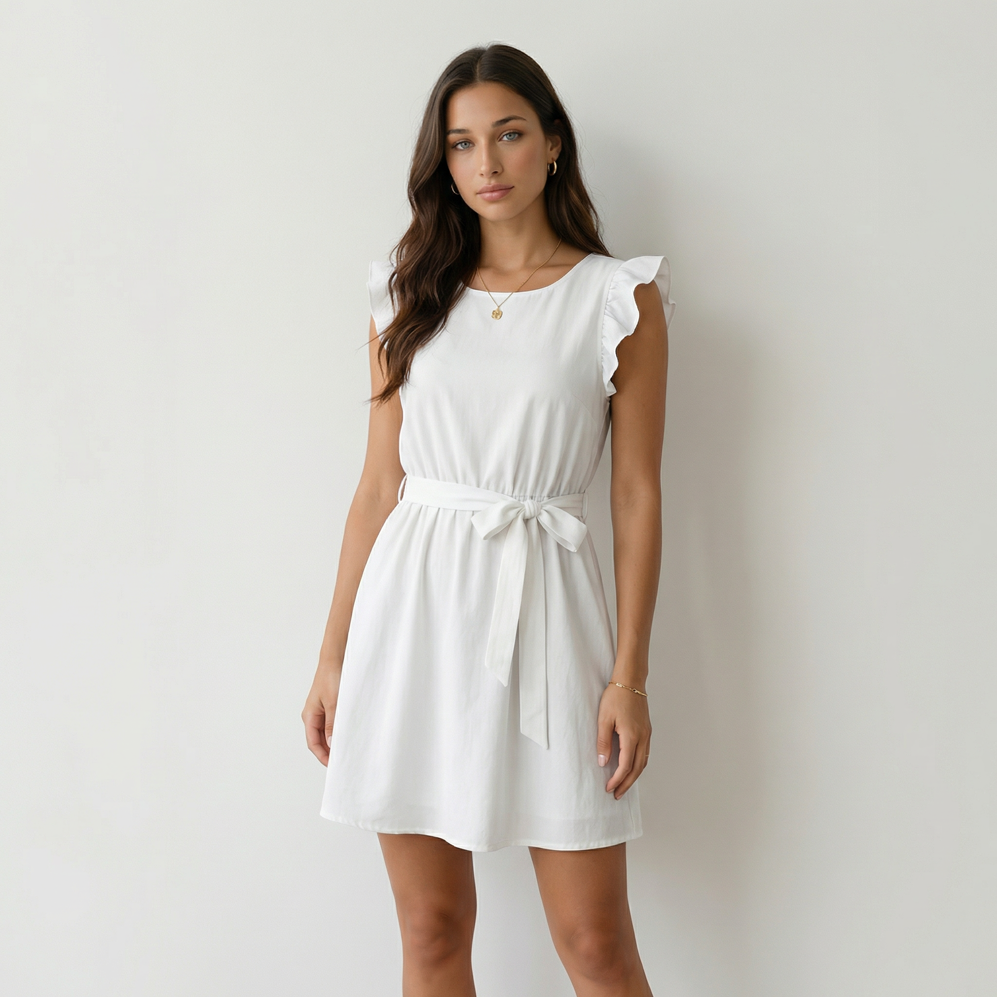 Chloe Vestido Corto con Volantes