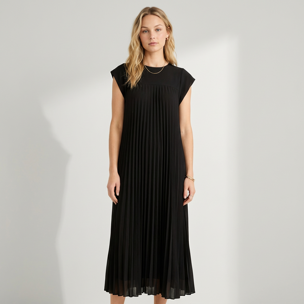 Amara Vestido Midi Plisado