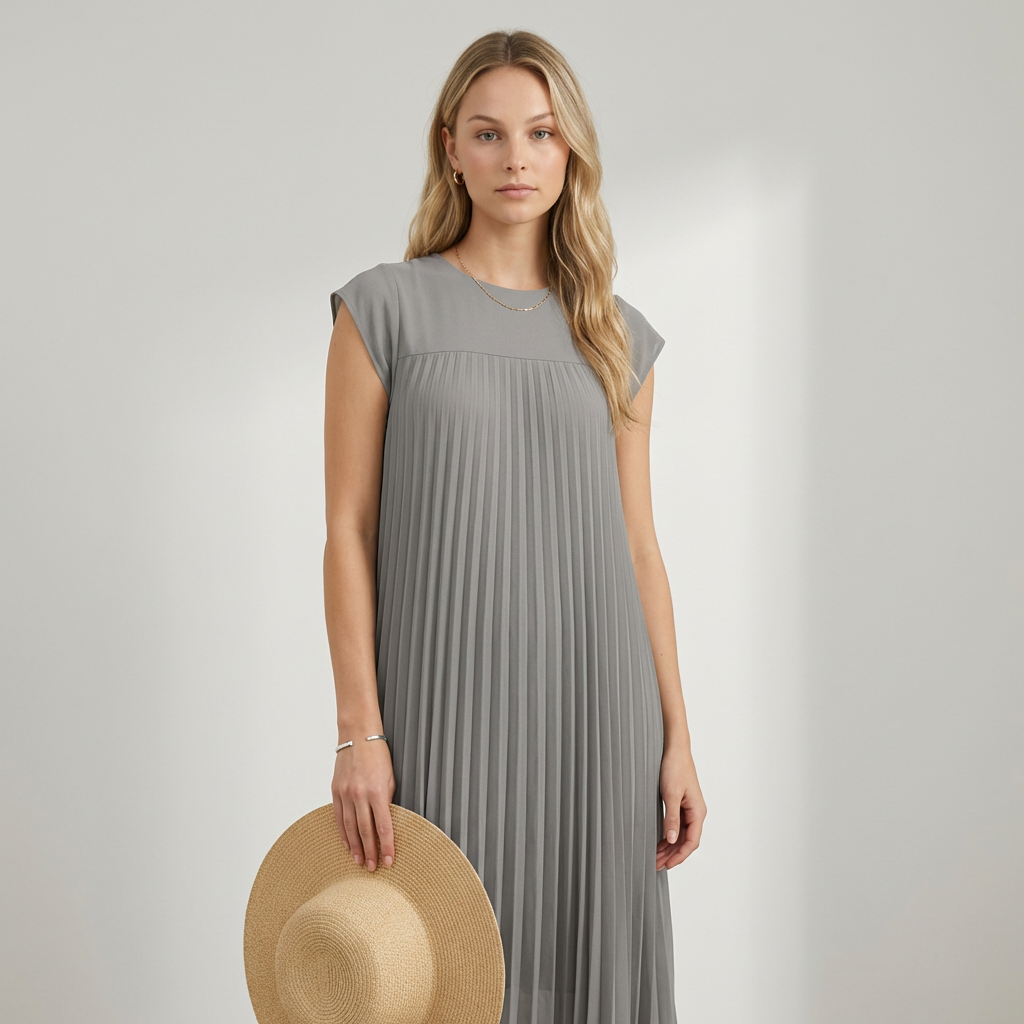 Amara Vestido Midi Plisado