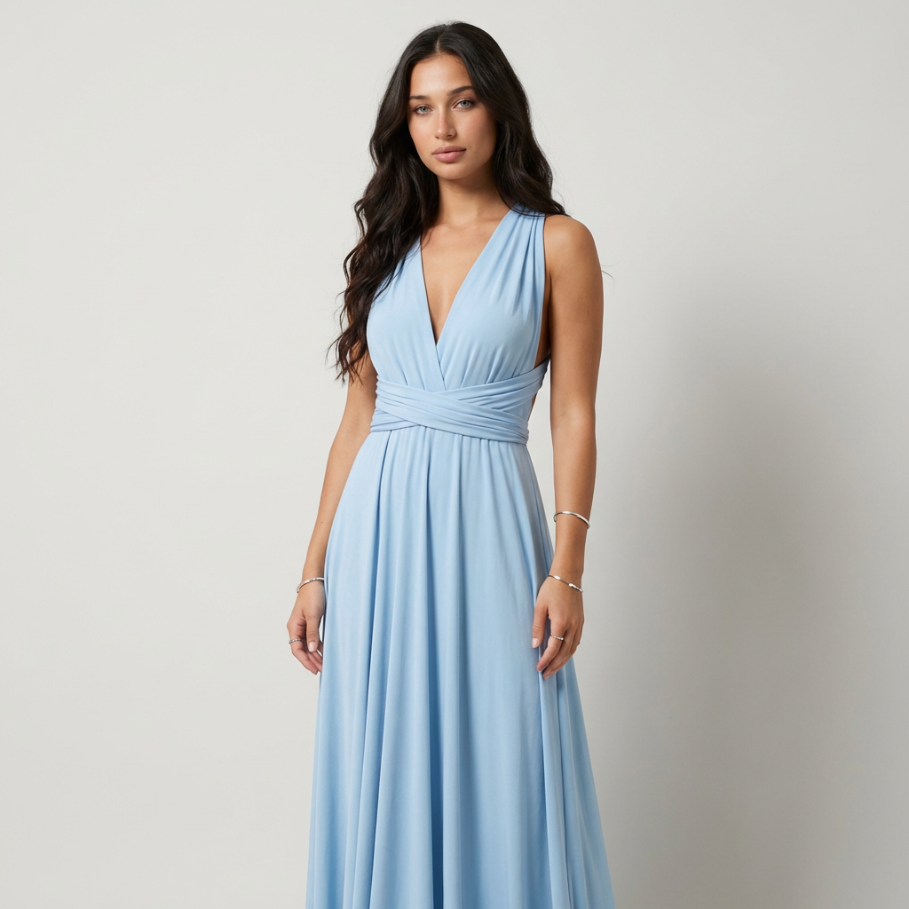 Ariana Vestido Maxi Escote Profundo