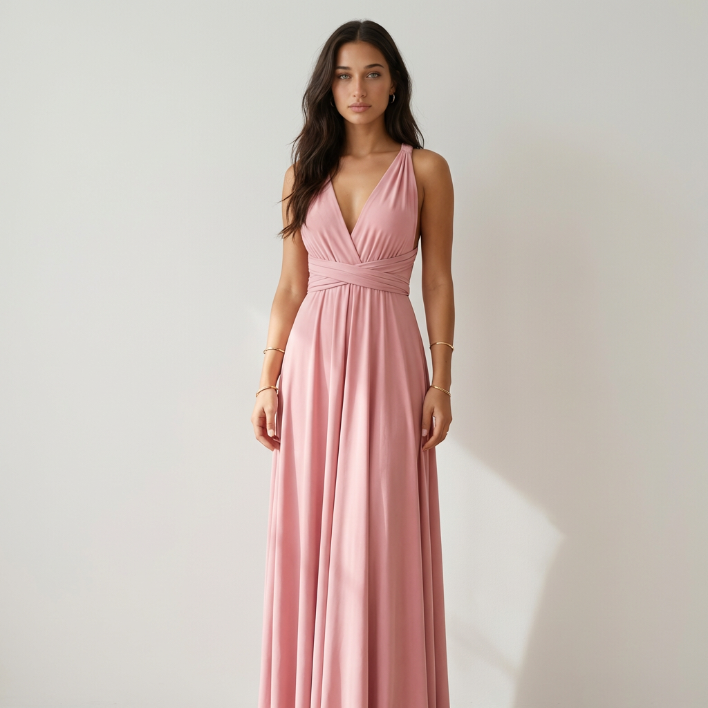 Ariana Vestido Maxi Escote Profundo