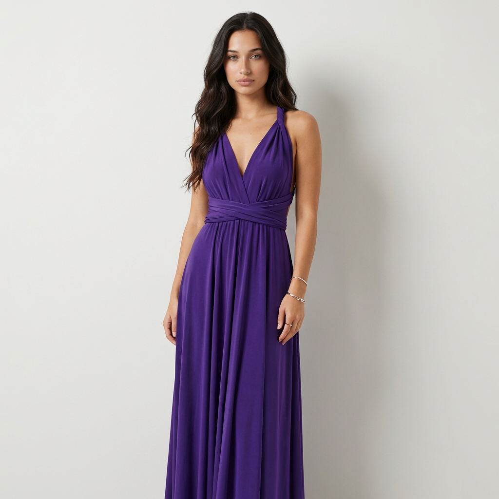 Ariana Vestido Maxi Escote Profundo