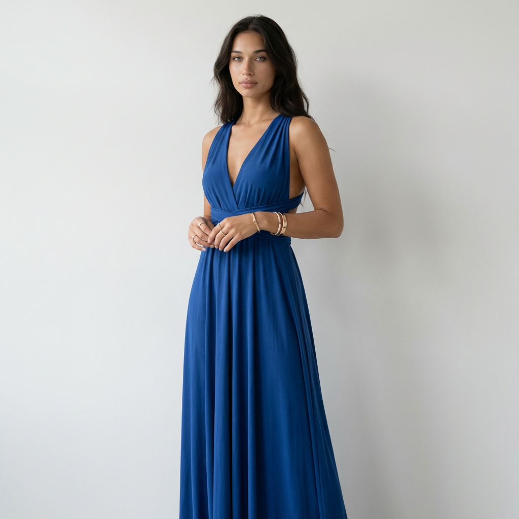 Ariana Vestido Maxi Escote Profundo