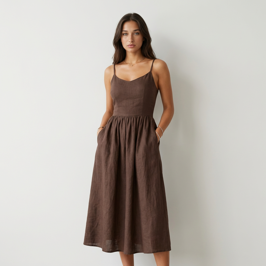 Vestido midi Bardot Isabella
