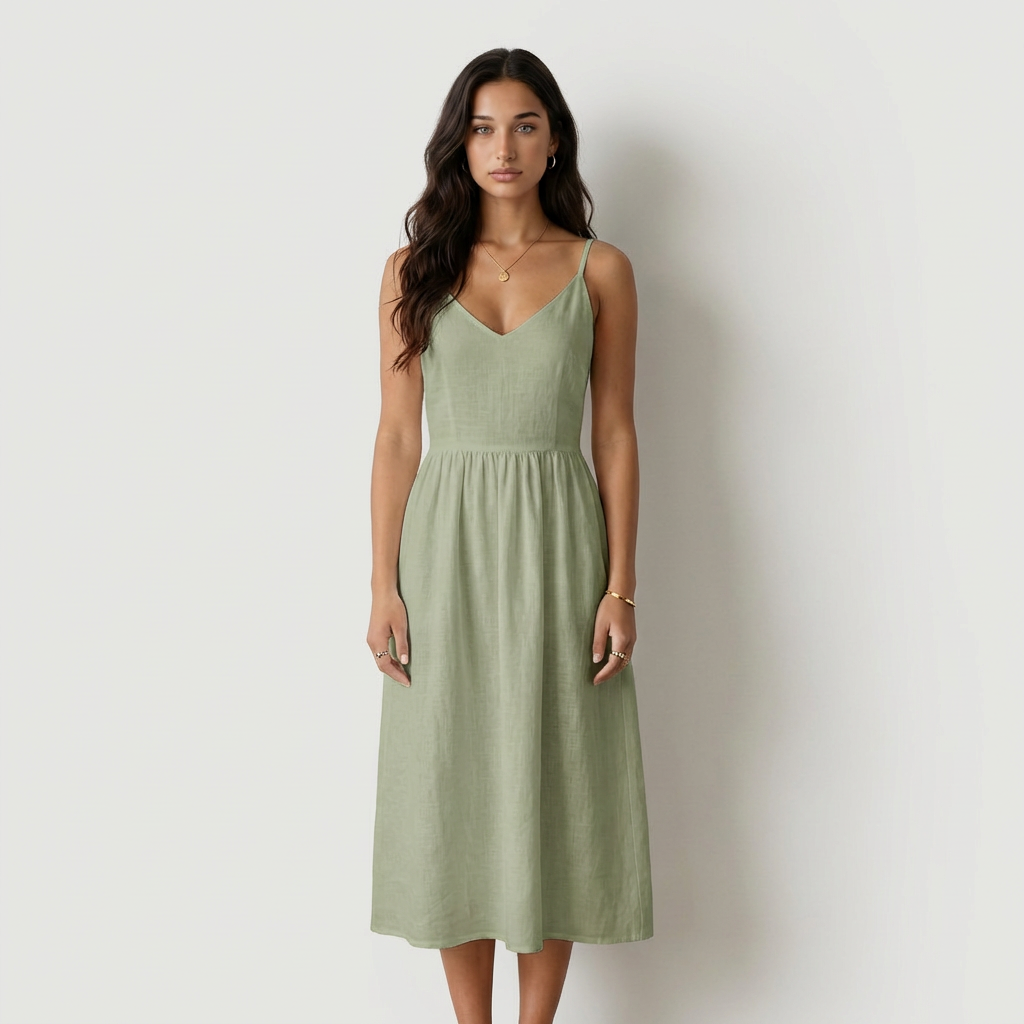 Vestido midi Bardot Isabella