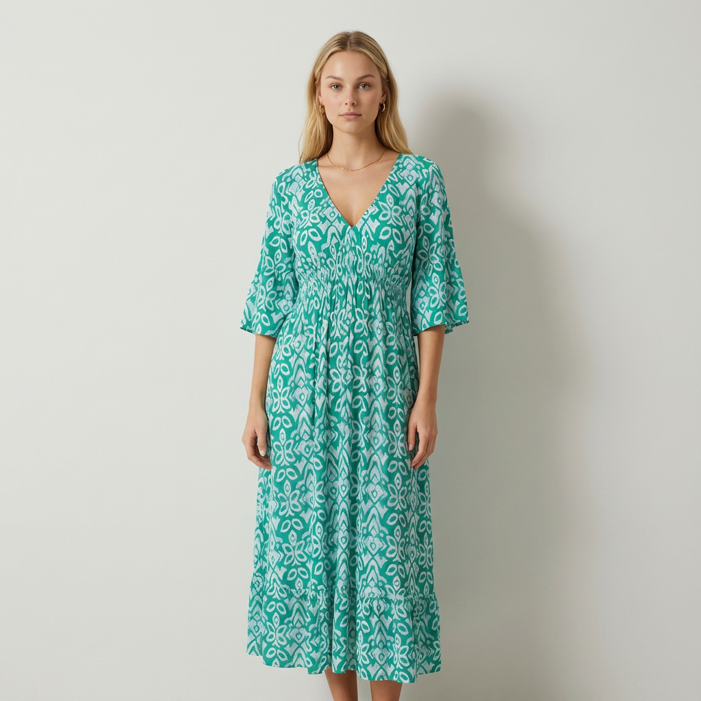 Valentina Vestido Midi Estampado