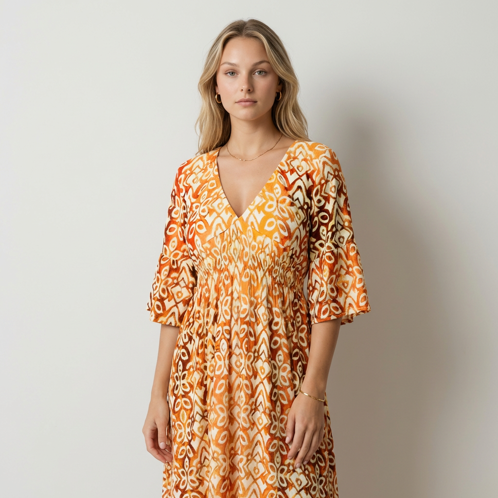 Valentina Vestido Midi Estampado