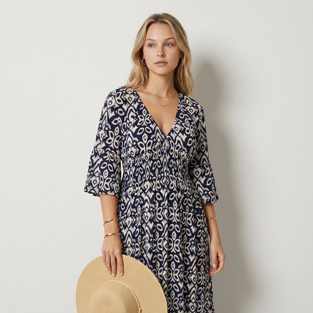Valentina Vestido Midi Estampado