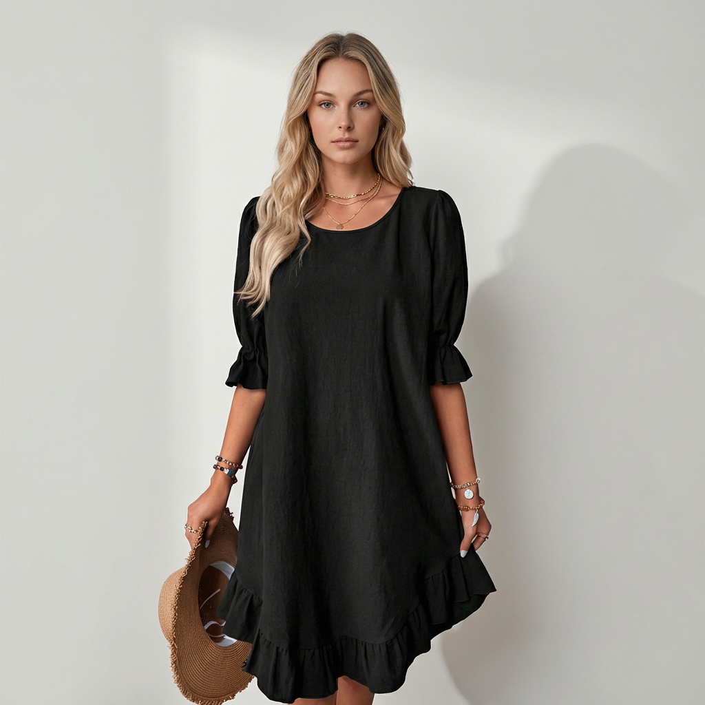 Luna Vestido Corto Fluido