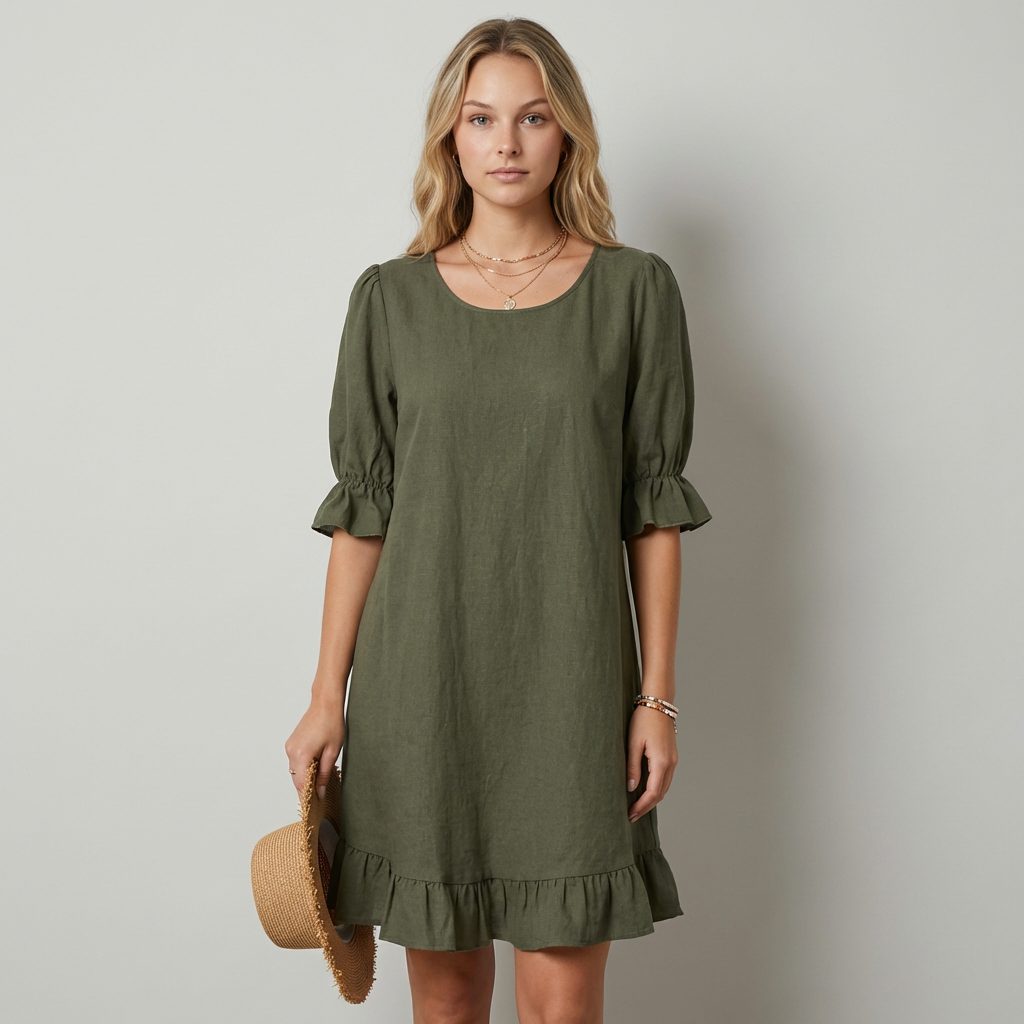 Luna Vestido Corto Fluido