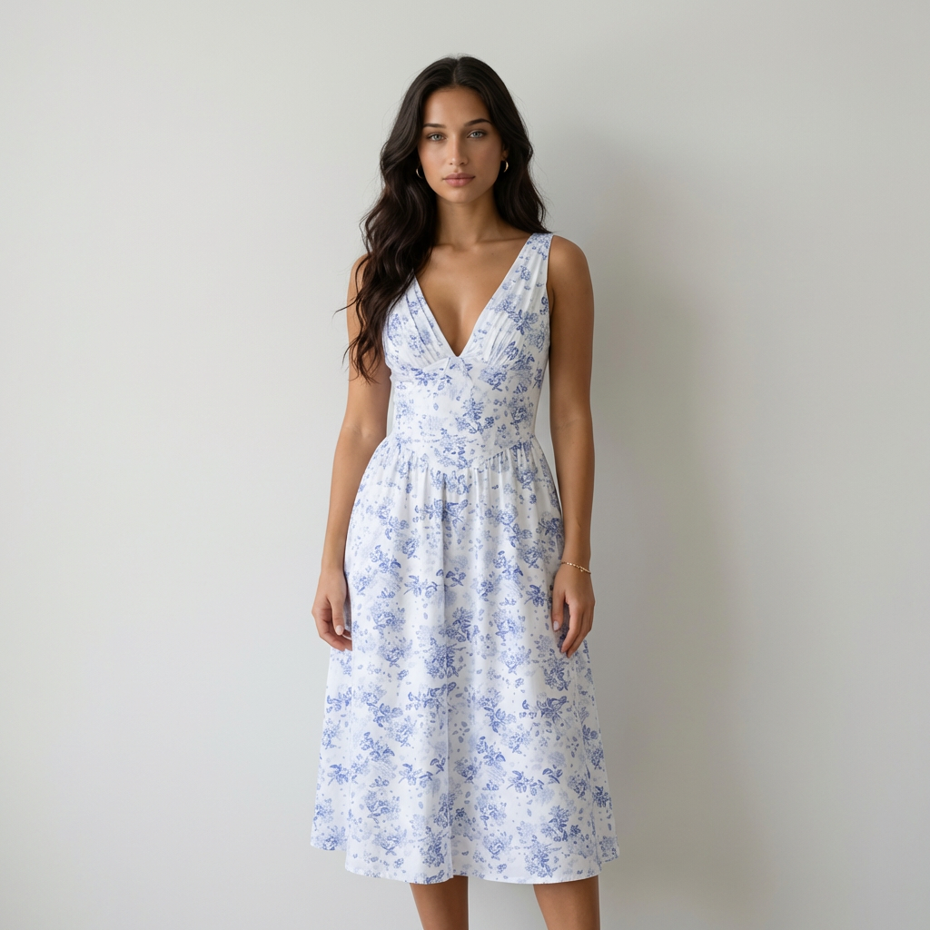 Vestido midi floral Elara