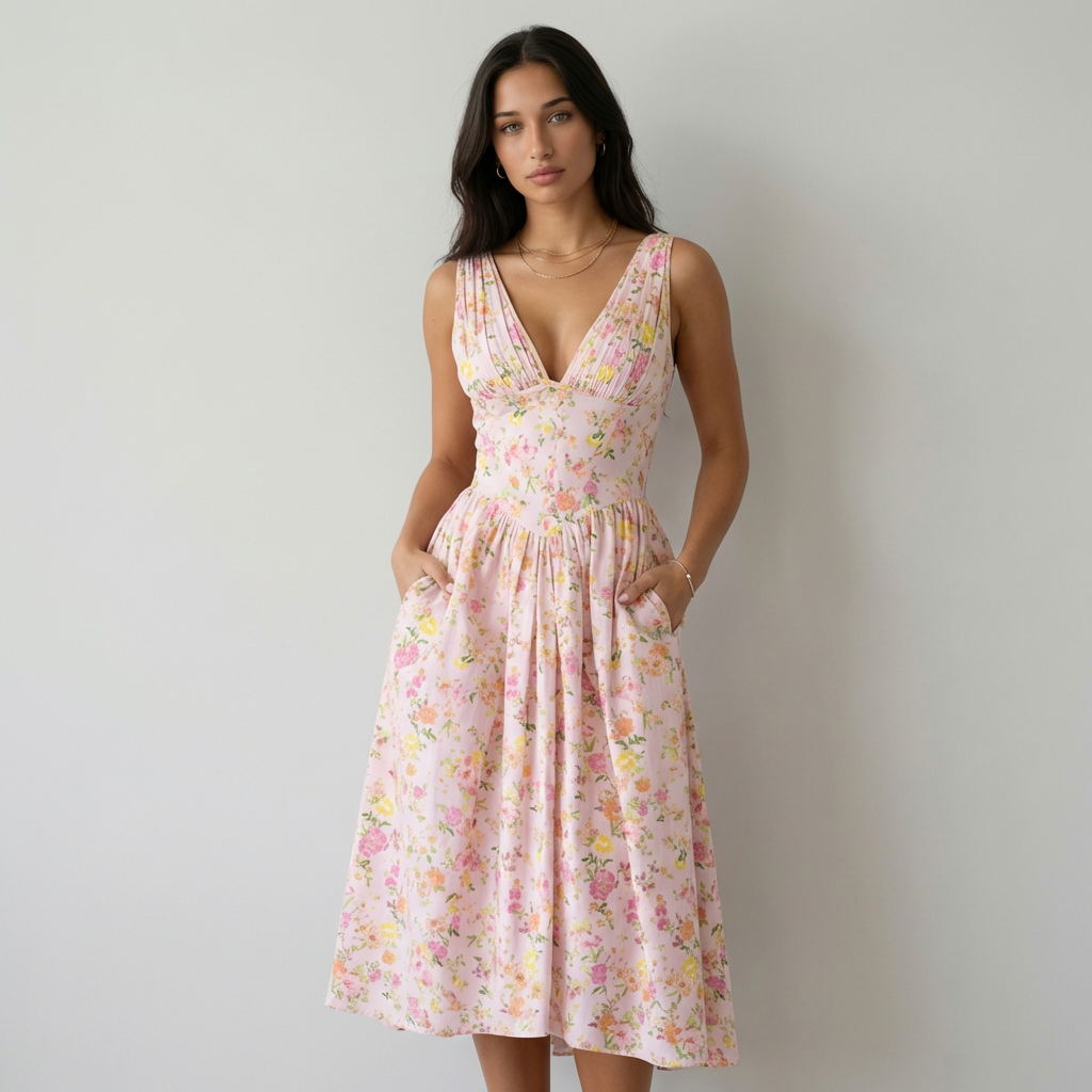 Vestido midi floral Elara