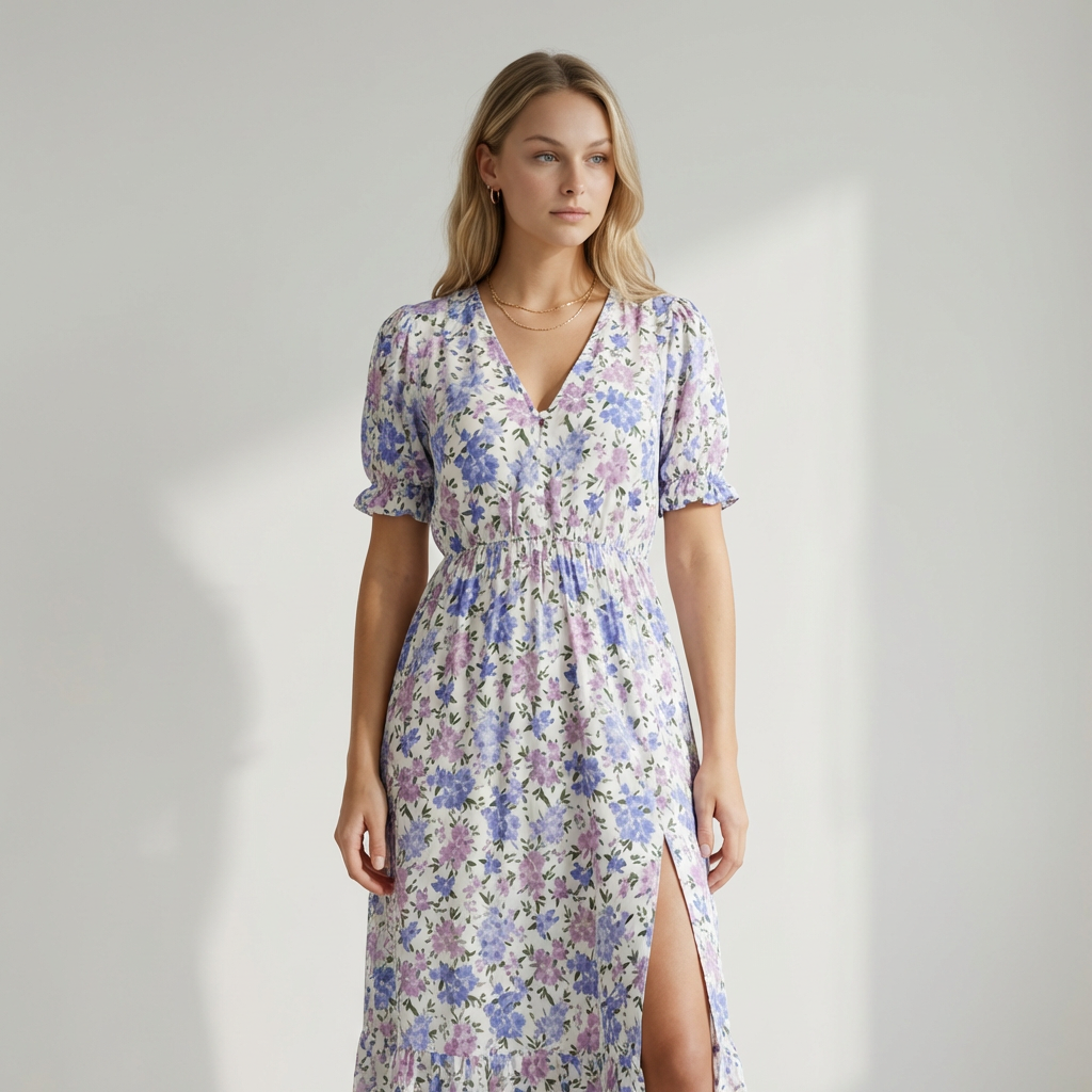 Vestido midi floral Zoe