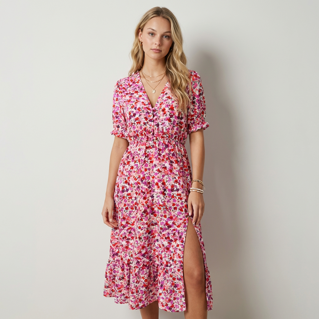 Vestido midi floral Zoe