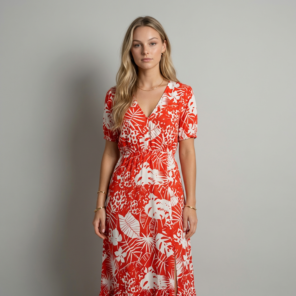 Vestido midi floral Zoe