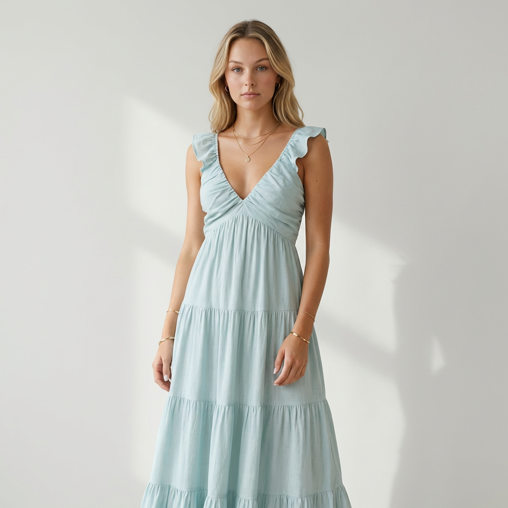 Elena Vestido Maxi Fluido