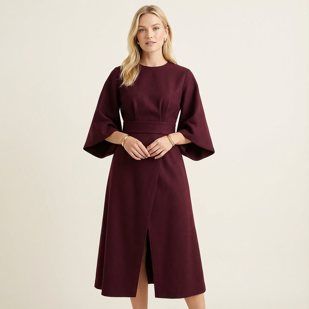 Marghita | Women's Luxe Balloon Sleeve Maxi Dress