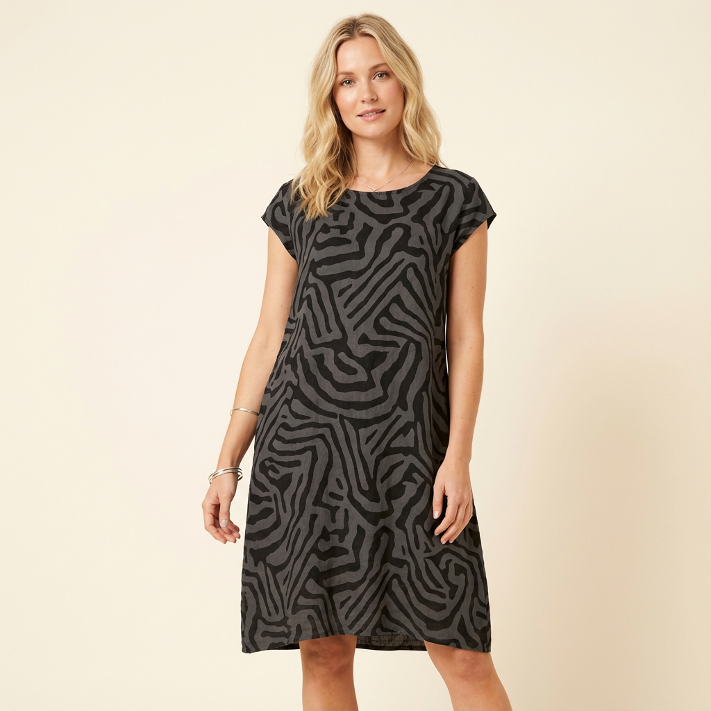 Zinaida | Vestido con mangas cortas y detalle de bolsillo