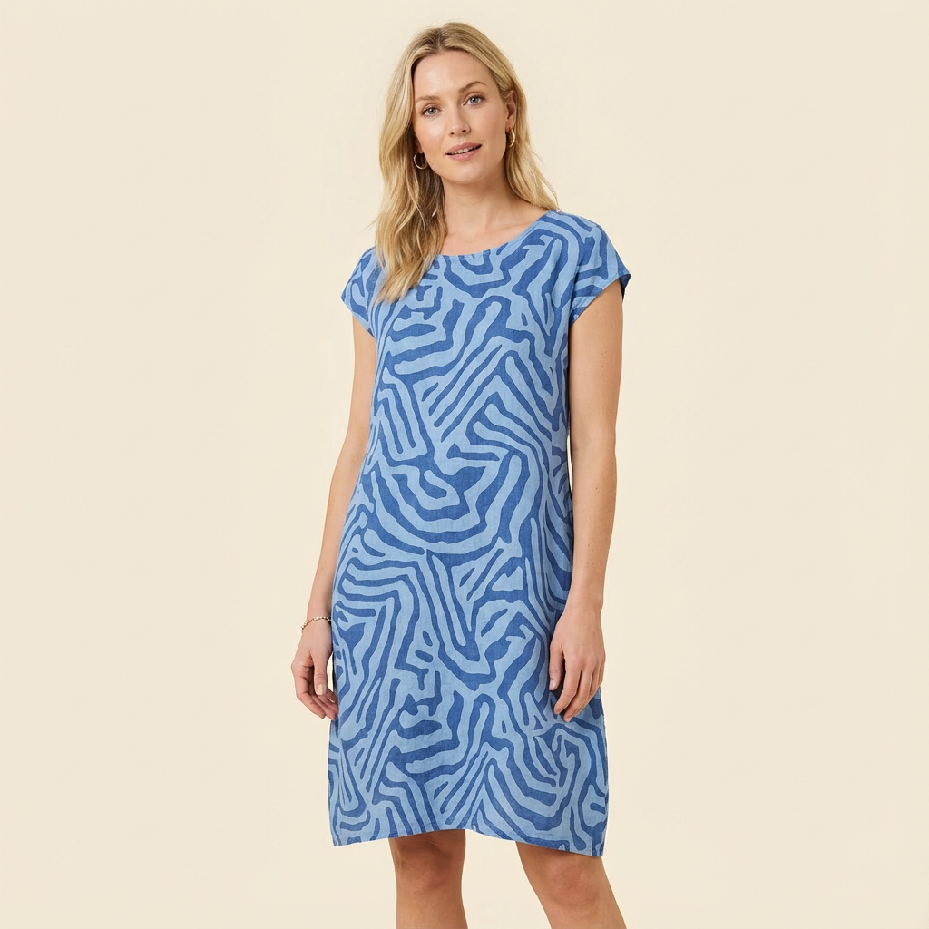 Zinaida | Vestido con mangas cortas y detalle de bolsillo