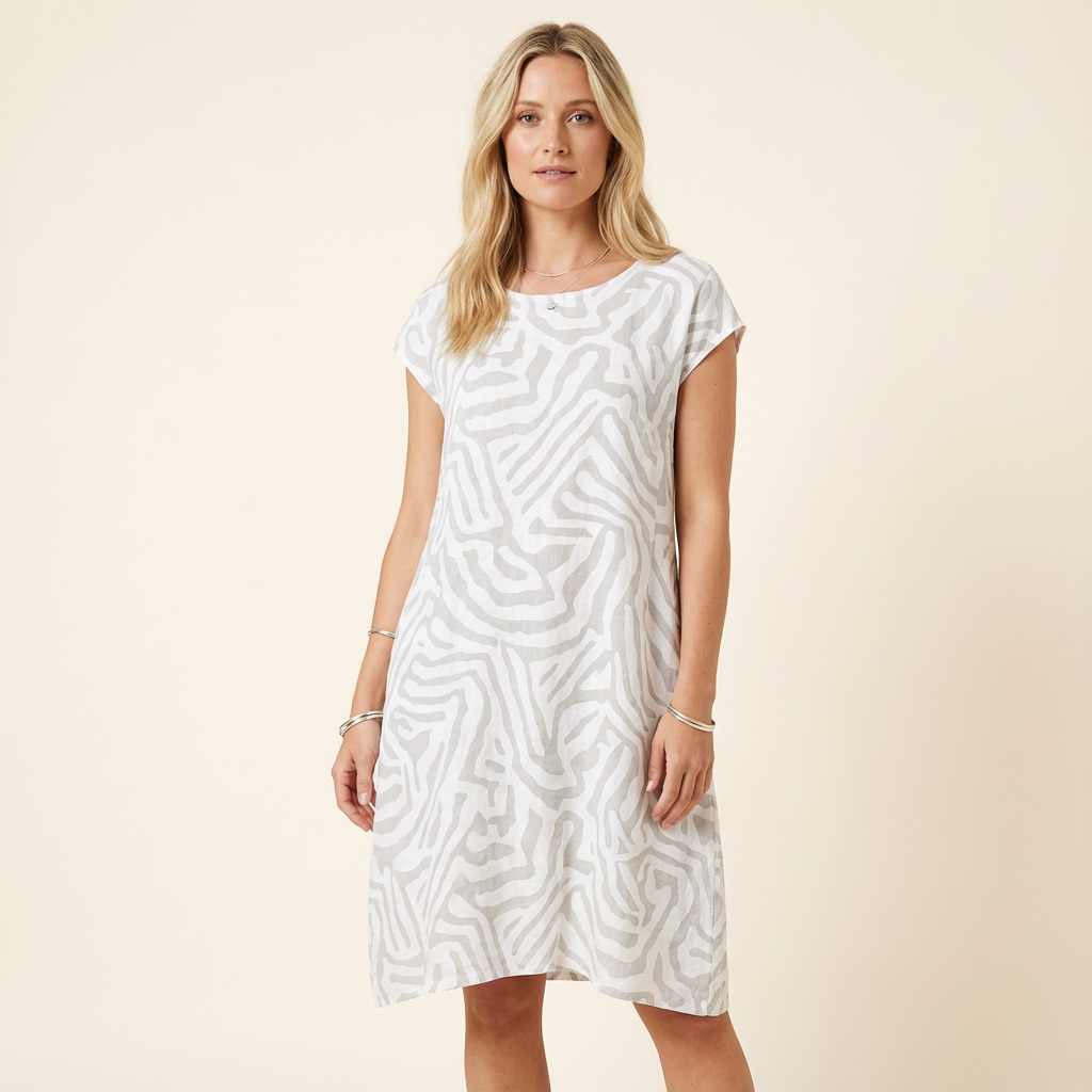 Zinaida | Vestido con mangas cortas y detalle de bolsillo