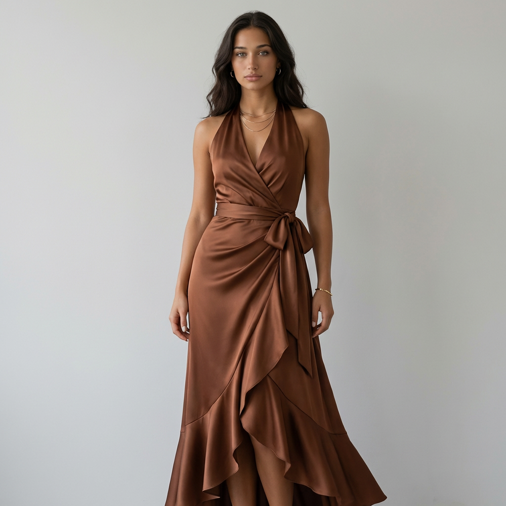 Sofía Vestido Midi Satinado