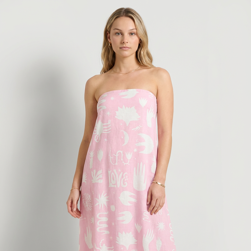 Madison Vestido Maxi Sin Tirantes