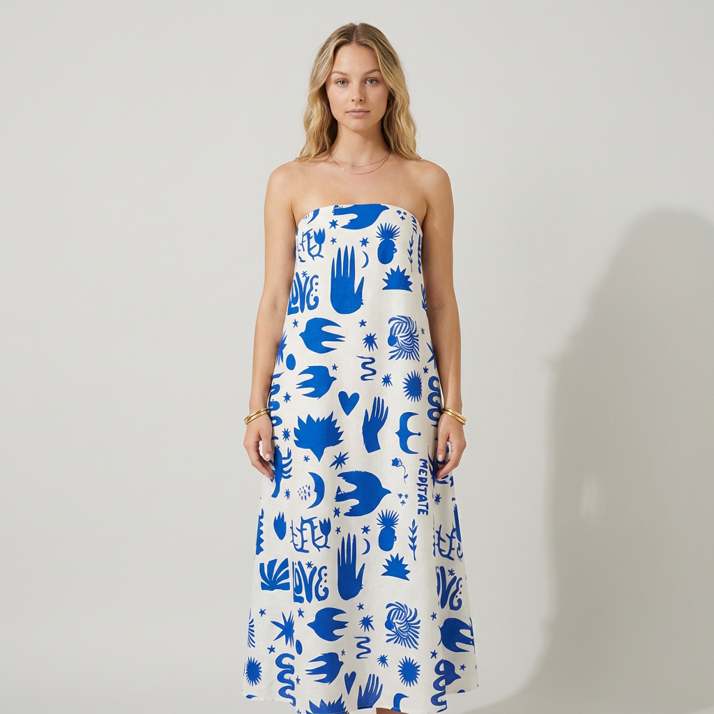 Madison Vestido Maxi Sin Tirantes