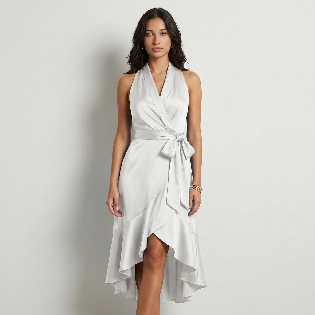 Sofía Vestido Midi Satinado