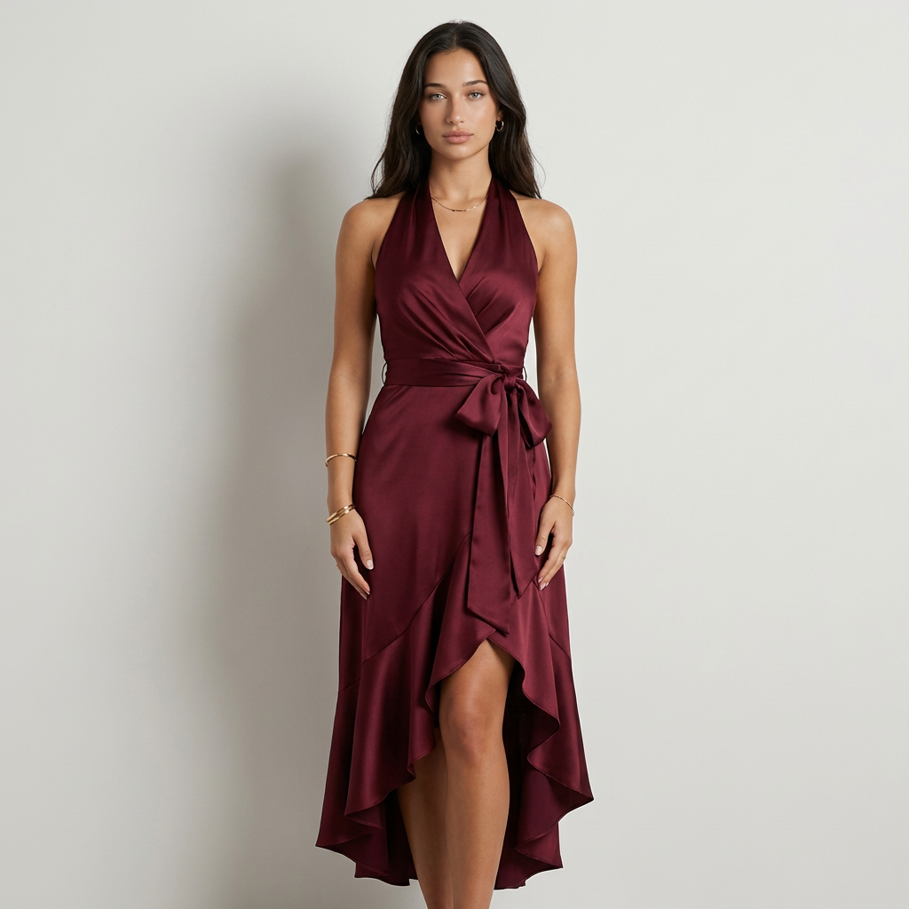 Sofía Vestido Midi Satinado