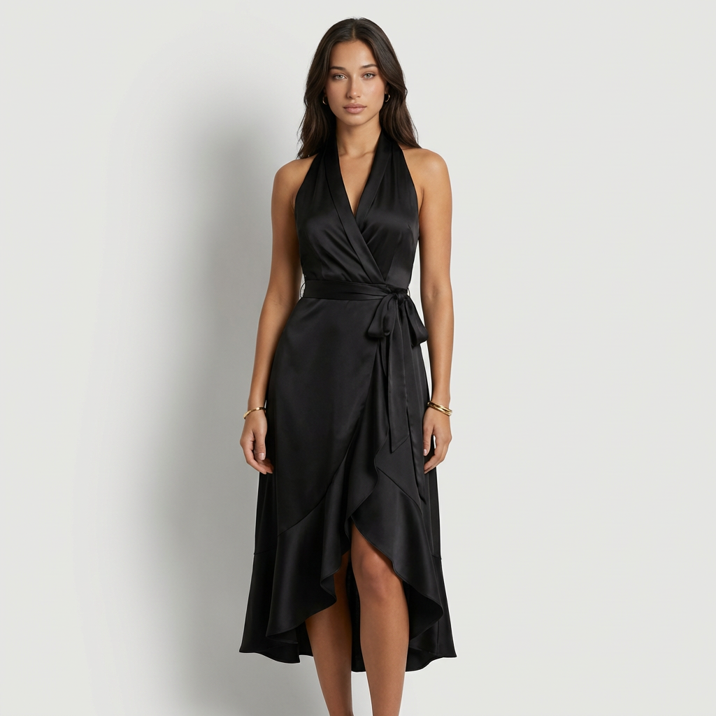 Sofía Vestido Midi Satinado