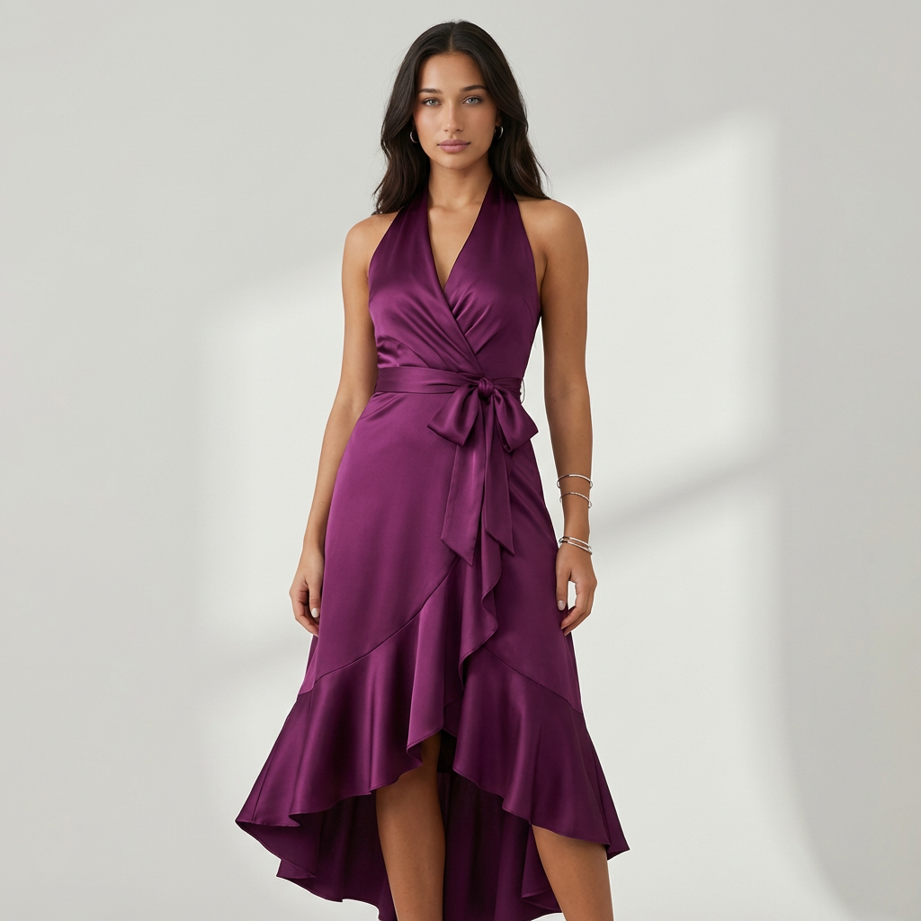 Sofía Vestido Midi Satinado