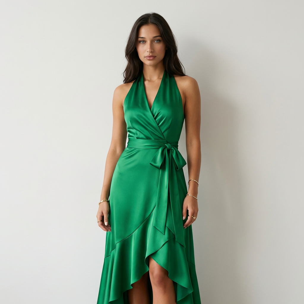 Sofía Vestido Midi Satinado