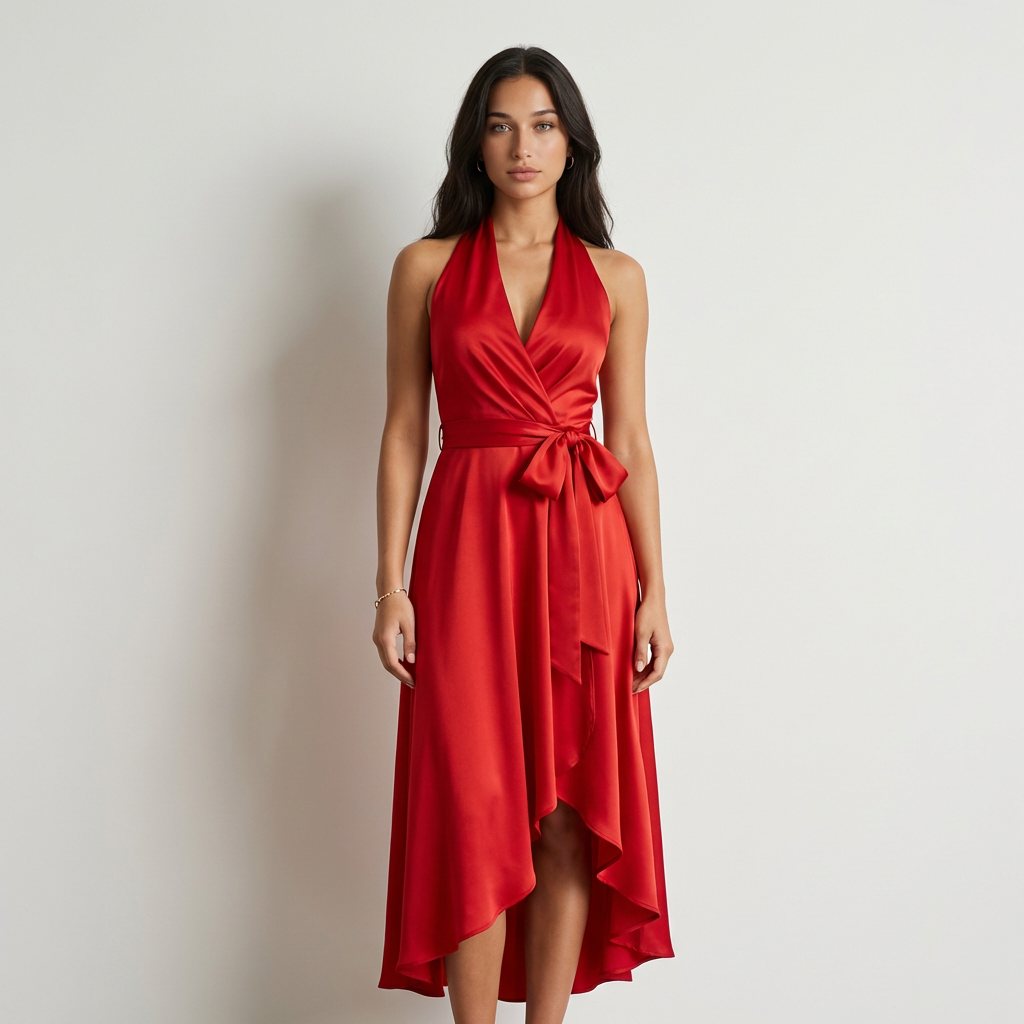 Sofía Vestido Midi Satinado