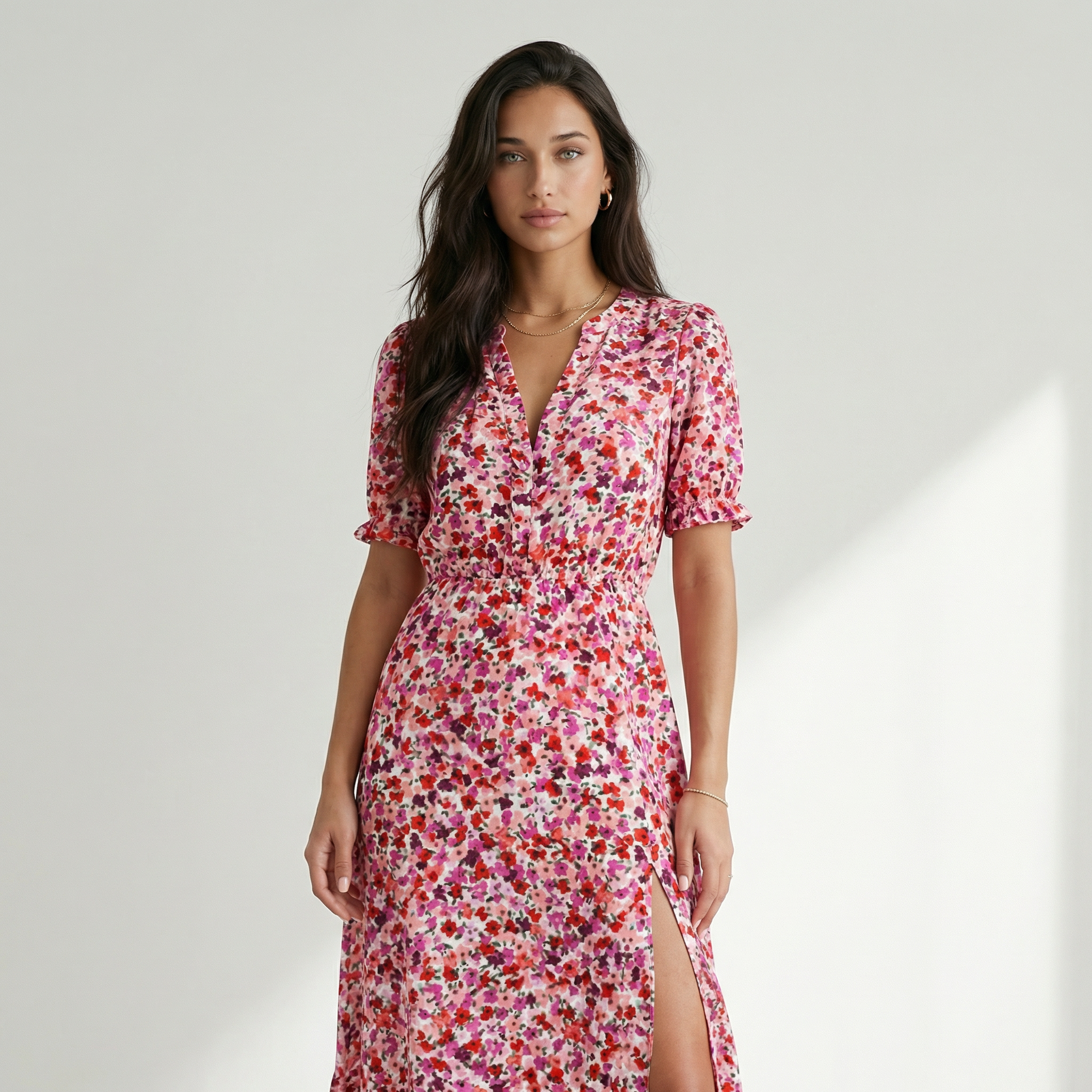Vestido midi floral Alessia